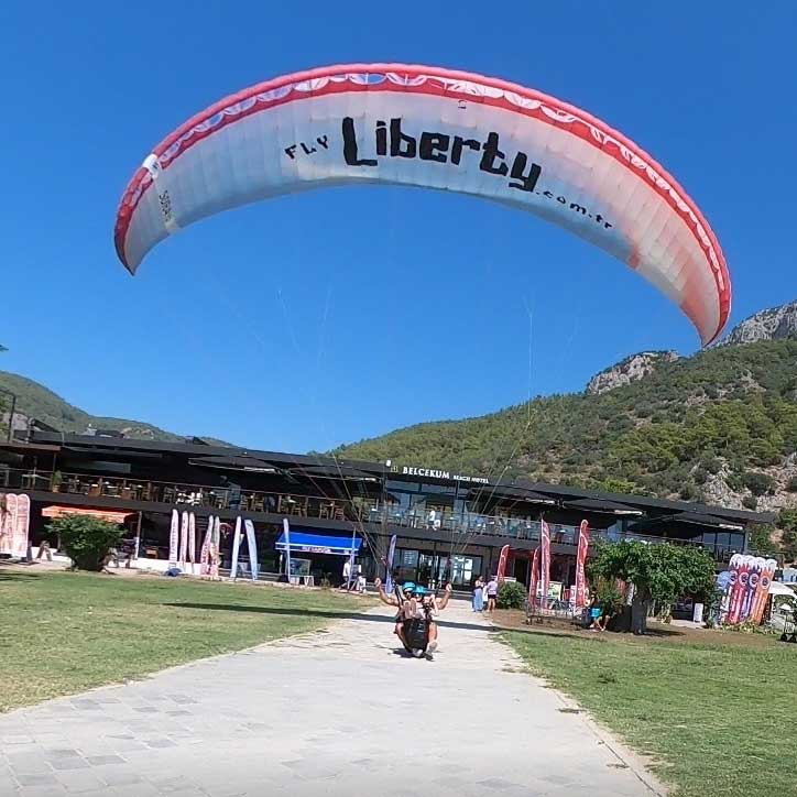 Paragliding landing point Oludeniz beach