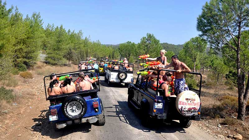 saklikent jeep safari tour water wars